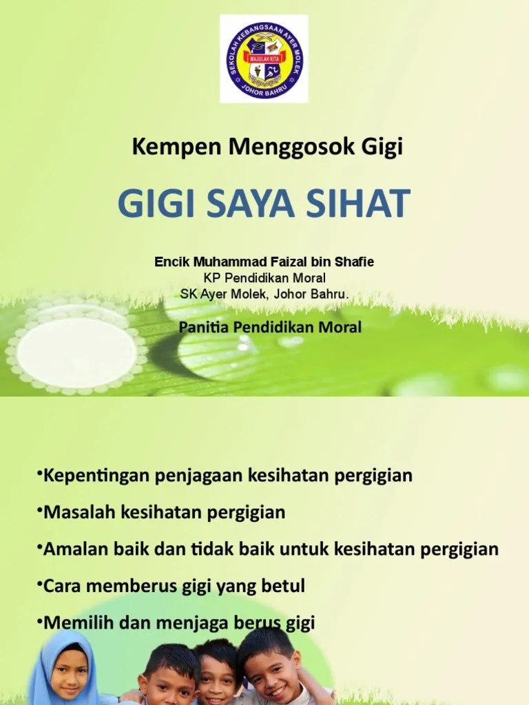 Baca versi flipbook dari buku teks digital bm tahun 4 sjk. Gigi Saya Sihat Pdf