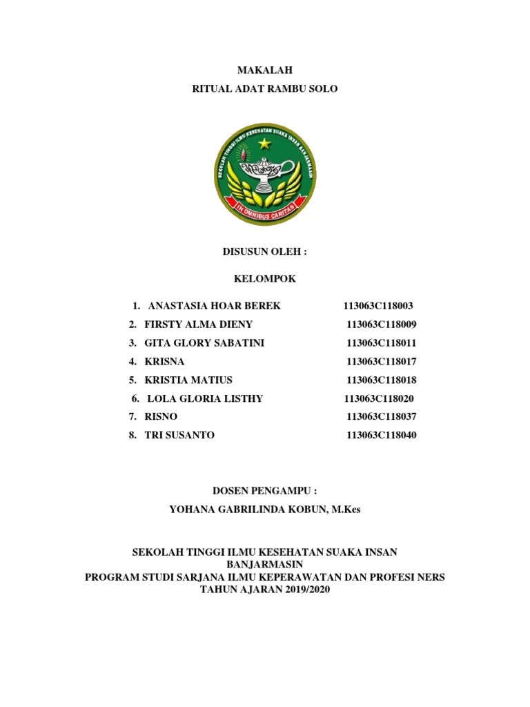 Makalah Suku Toraja Dengan Masalah Kesehatan Dan Adat Rambusolo | PDF