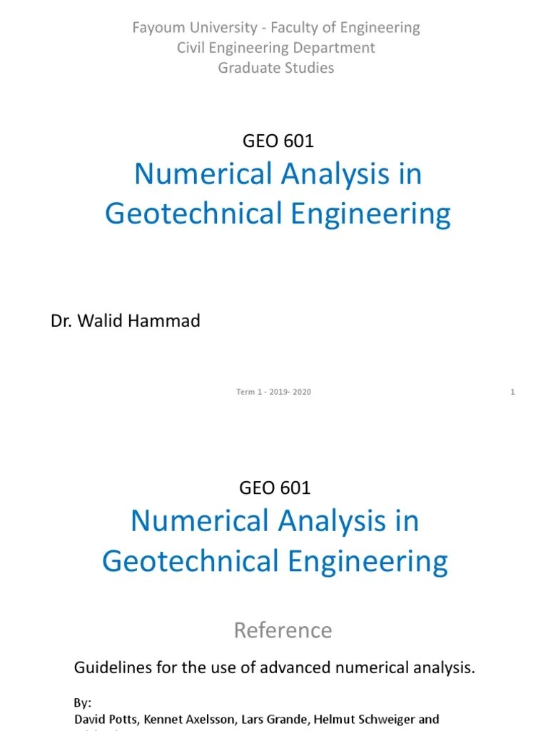 Numerical Analysis In Geotechnical Engineering 1 | PDF | Stress ...