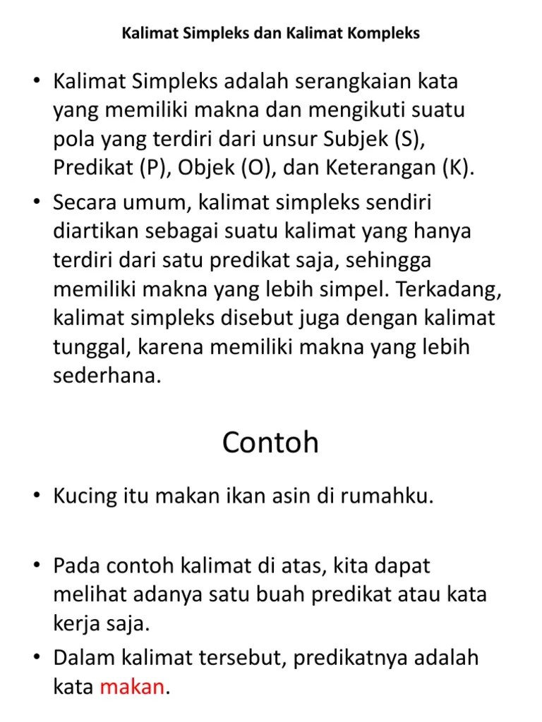 Apa Itu Kalimat Simpleks Dan Kompleks Adalah Pengertian Ciri Contoh 