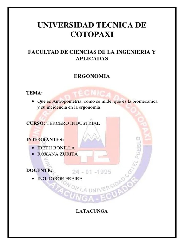 Ergonomia | PDF | La Columna Vertebral | Factores Humanos Y Ergonomía