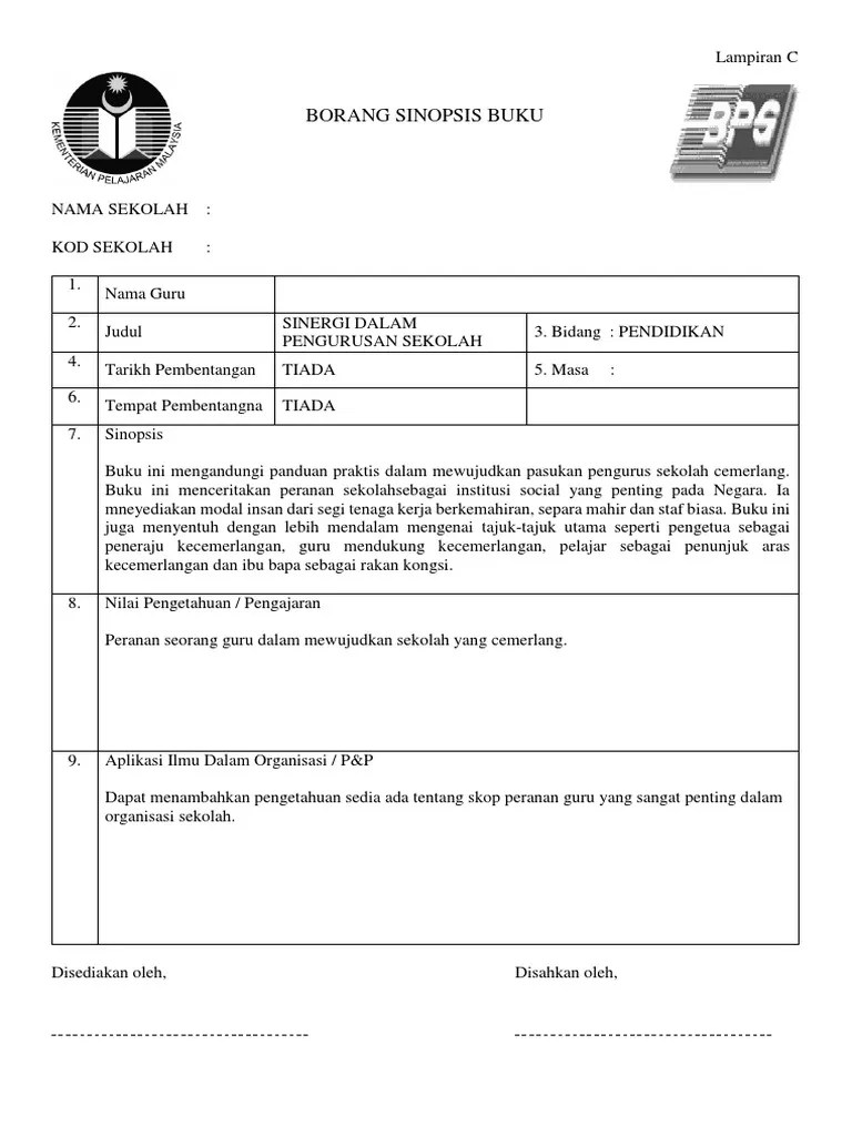 Judul makna baharu perubahan pendidikan 3. Borang Sinopsis Buku Splkpm Pdf