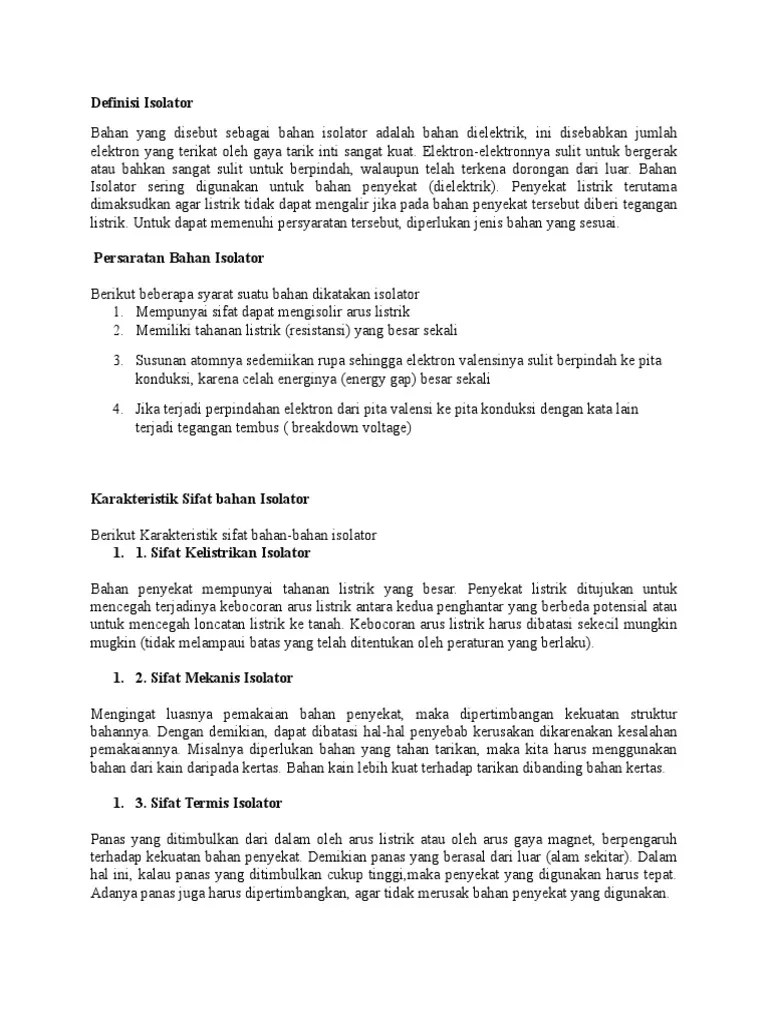 Definisi Isolator | PDF