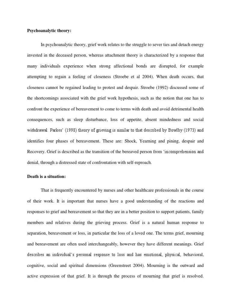 Theories Of Grief And Attachment | PDF | Grief | Attachment Theory