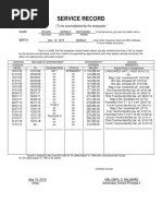 Certificate Of Service Rendered | PDF