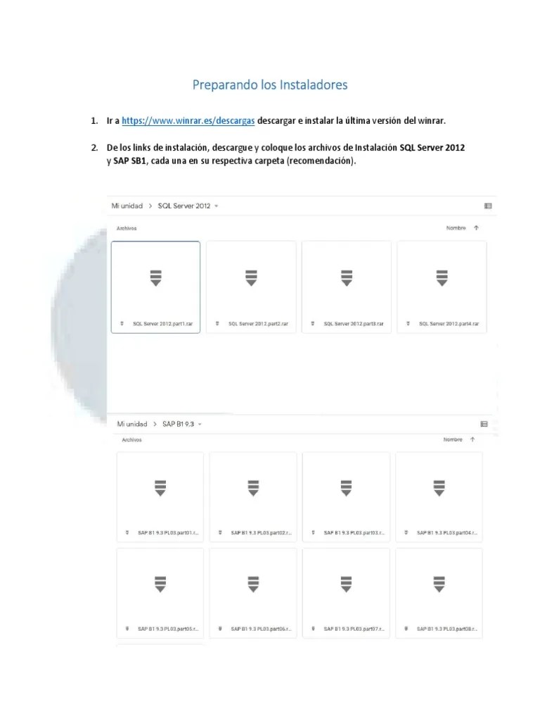 SAP B1 Instalacion | PDF | Windows 10 | Ventana (informática)