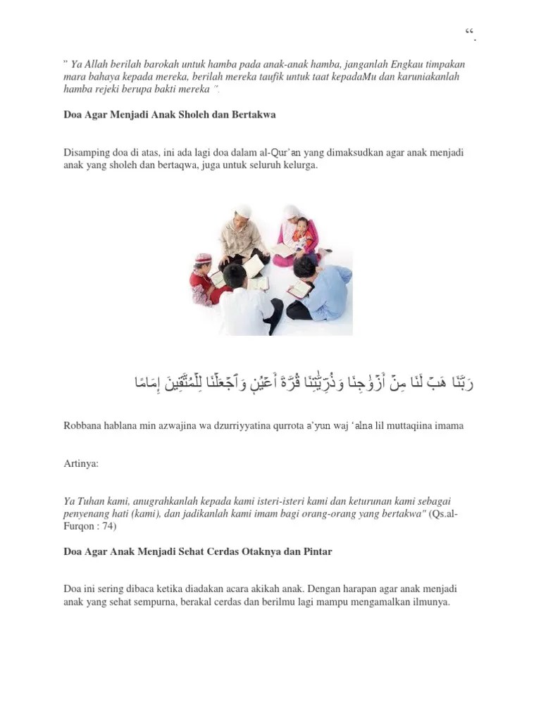 Semua anak dianugerahi kecerdasan oleh allah. Doa 1 Pdf