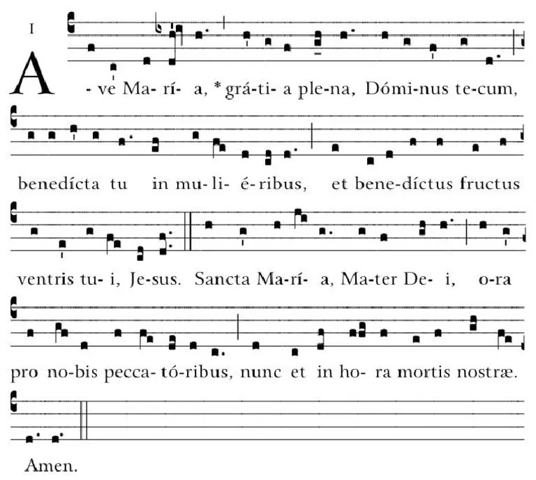 Ave Maria Gregorian Chant | PDF