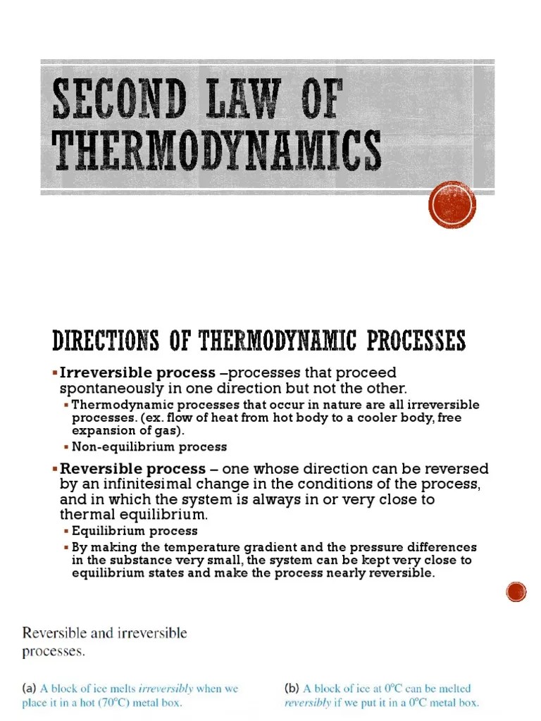 Second Law Of Thermodynamics | PDF | Heat | Thermodynamic Equilibrium