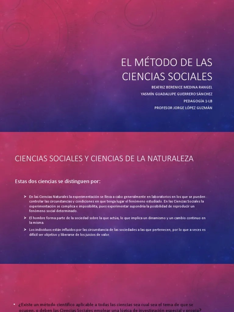 El Método De Las Ciencias Sociales | Descargar Gratis PDF | Ciencias ...