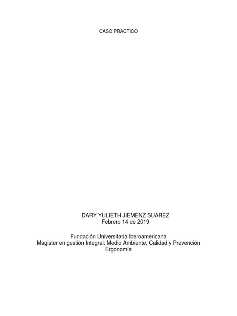 Caso Practico Ergonomia | PDF | Pie | Factores Humanos Y Ergonomía