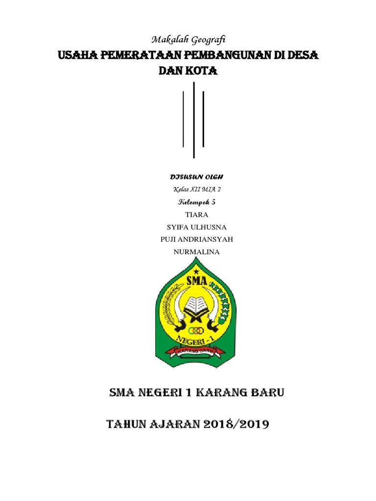 Usaha Pemerataan Pembangunan Di Desa Dan Kota – Dengan