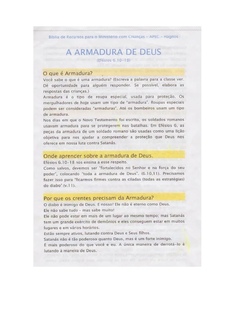 Armadura De Deus | PDF
