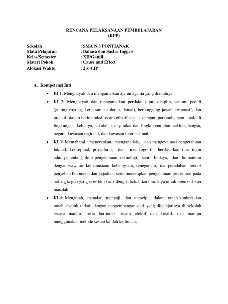 Since she had not paid the rent,she was told to vacate the flat Rpp Bahasa Inggris Peminatan Kelas Xii Semester 2 - GURU ...