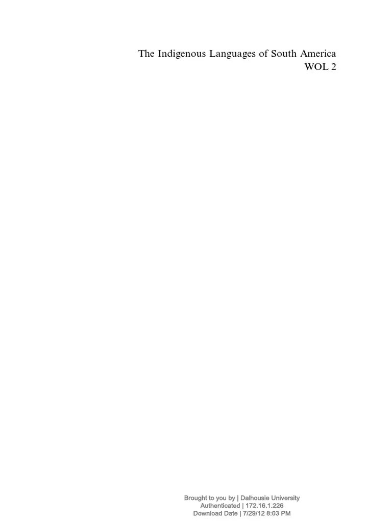 Master kg jerusalema radio edit ft. The World Of Linguistics 2 Lyle Campbell Veronica Grondona Eds The Indigenous Languages Of South America A Comprehensive Guide De Gruyter Mouton 2012 Pdf Linguistics Grammar