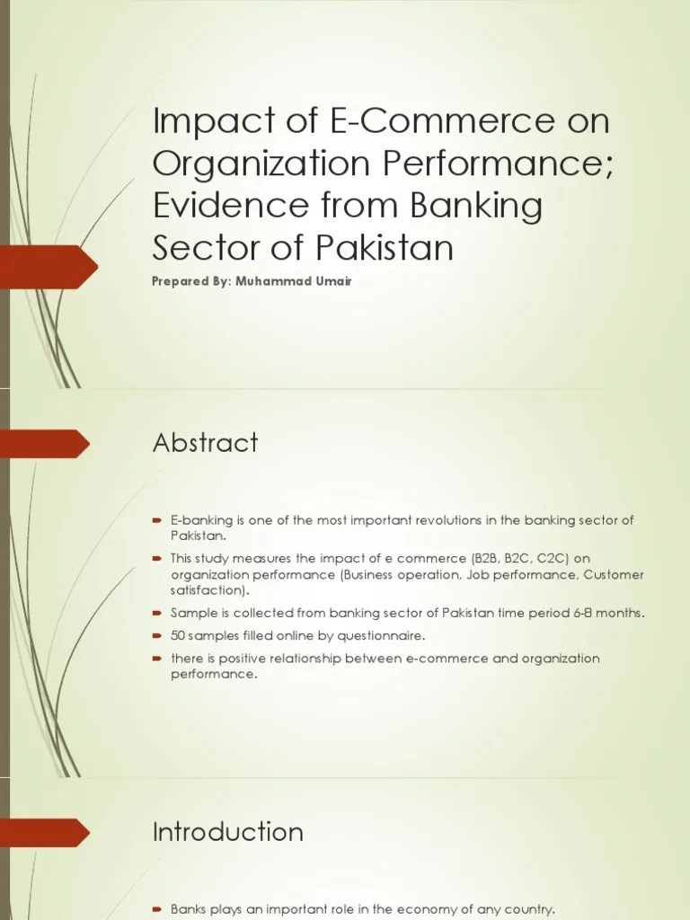 Impact Of E-Commerce On Organization Performance | PDF | E Commerce ...