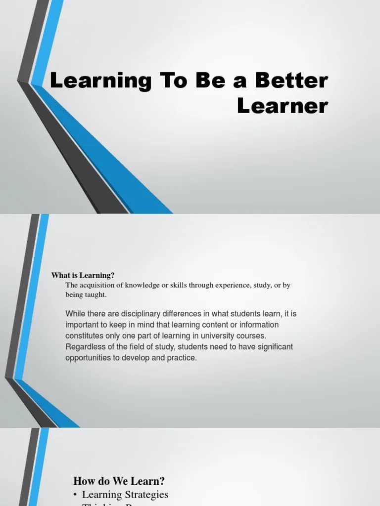 Learning To Be A Better Learner | PDF