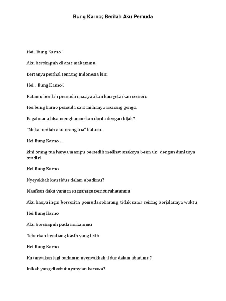 Hei Bung Karno Puisi | PDF