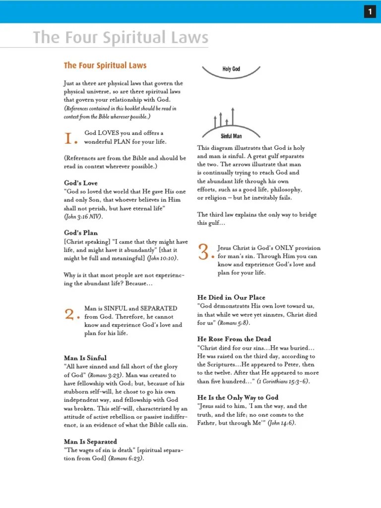 4 Spiritual Laws | PDF | Eternal Life (Christianity) | John The Baptist