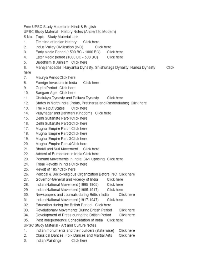 Free UPSC Study Material In Hindi & English PDF | PDF | Nature