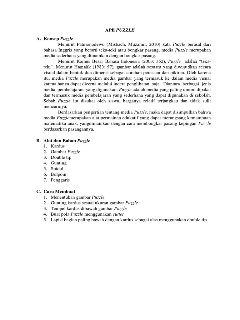 Memakai hair dryer · 2. Ape Puzzle Pdf