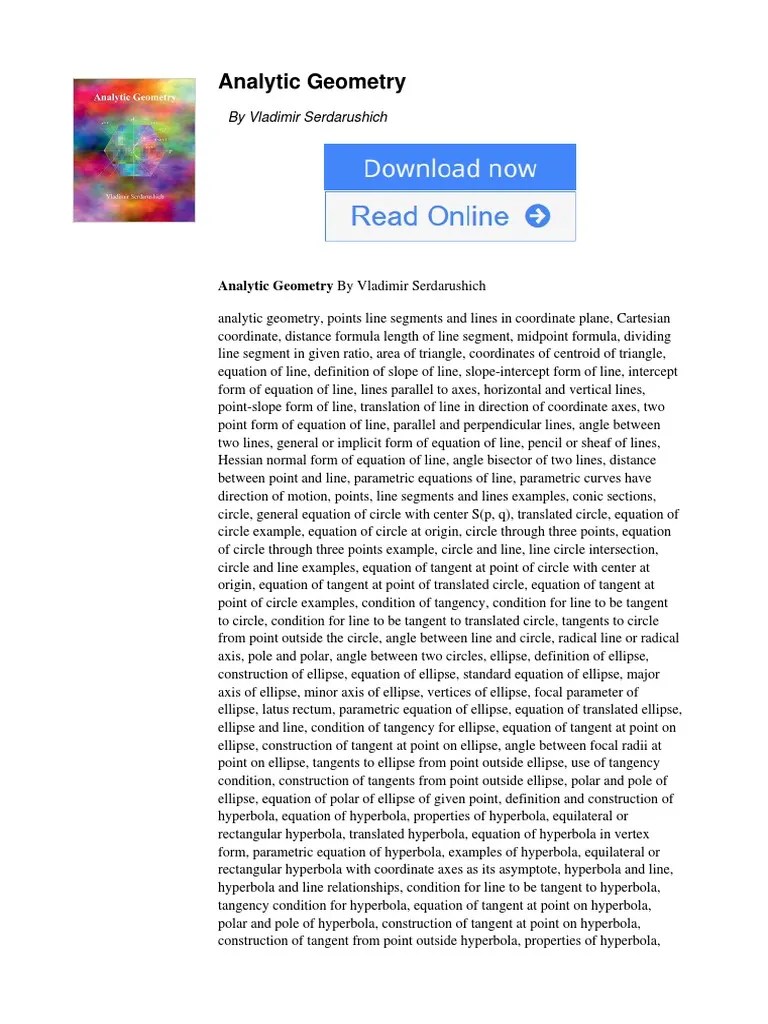 Analytic Geometry Notes Pdf Ellipse Line Geometry - Download Artistic Abstract Wallpaper | 8K