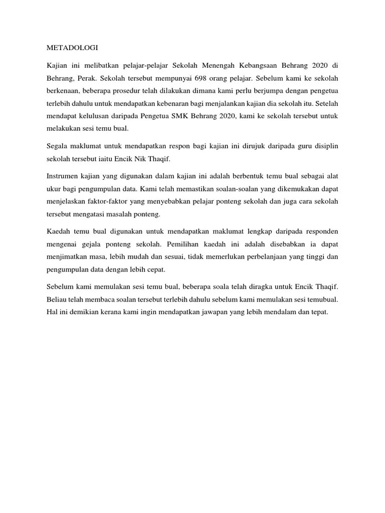 Serta kekurangan kemudahan di rumah juga menjadi punca kepada masalah disiplin. Kesan Ponteng Sekolah Pdf