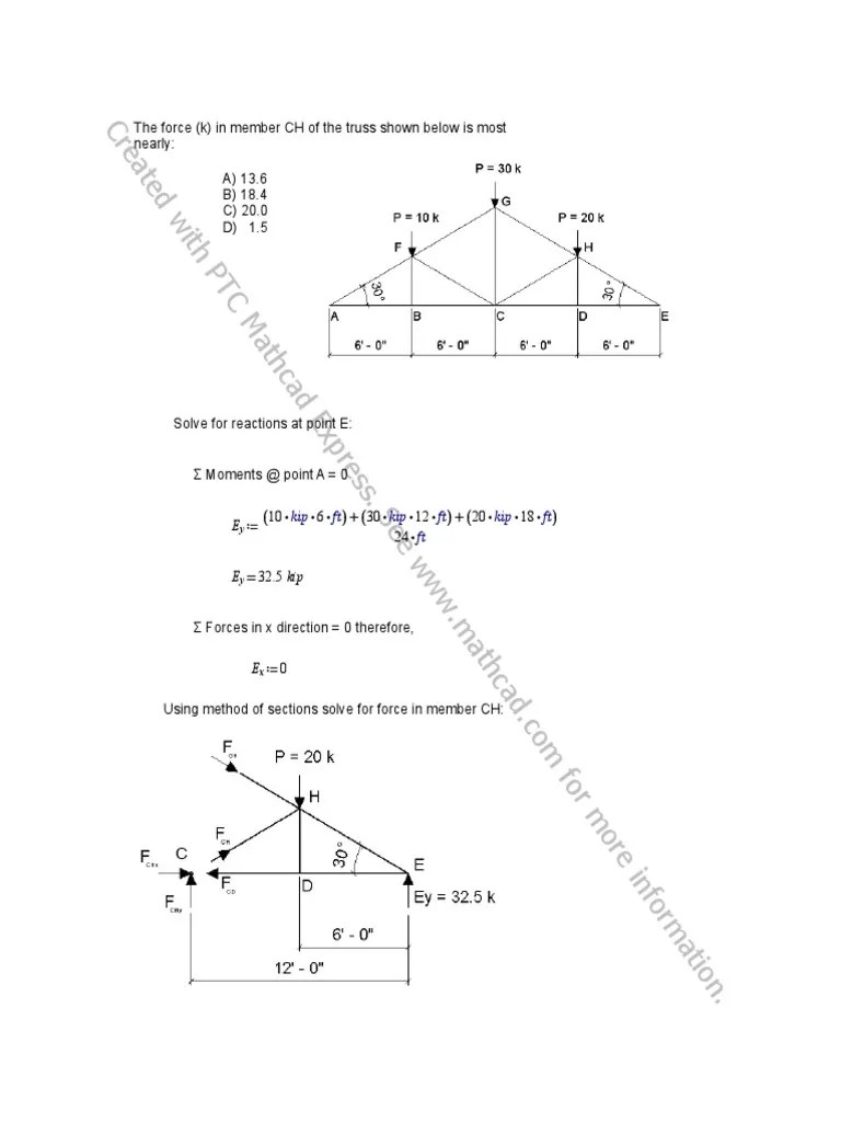 Truss Problem 1 | PDF
