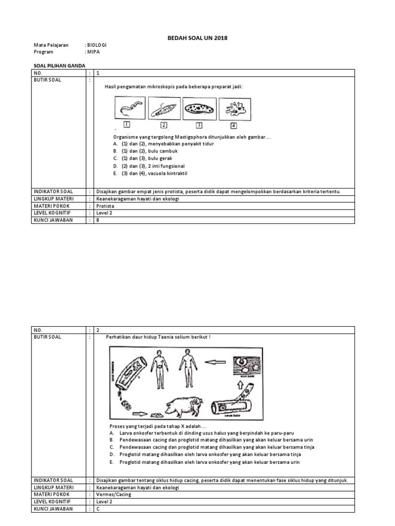 Karakteristik soal hots, dan bentuk stimulus yang terdapat dalam soal ujian nasional biologi 2018/2019. Bedah Soal Un 2018 Biologi Final Pdf