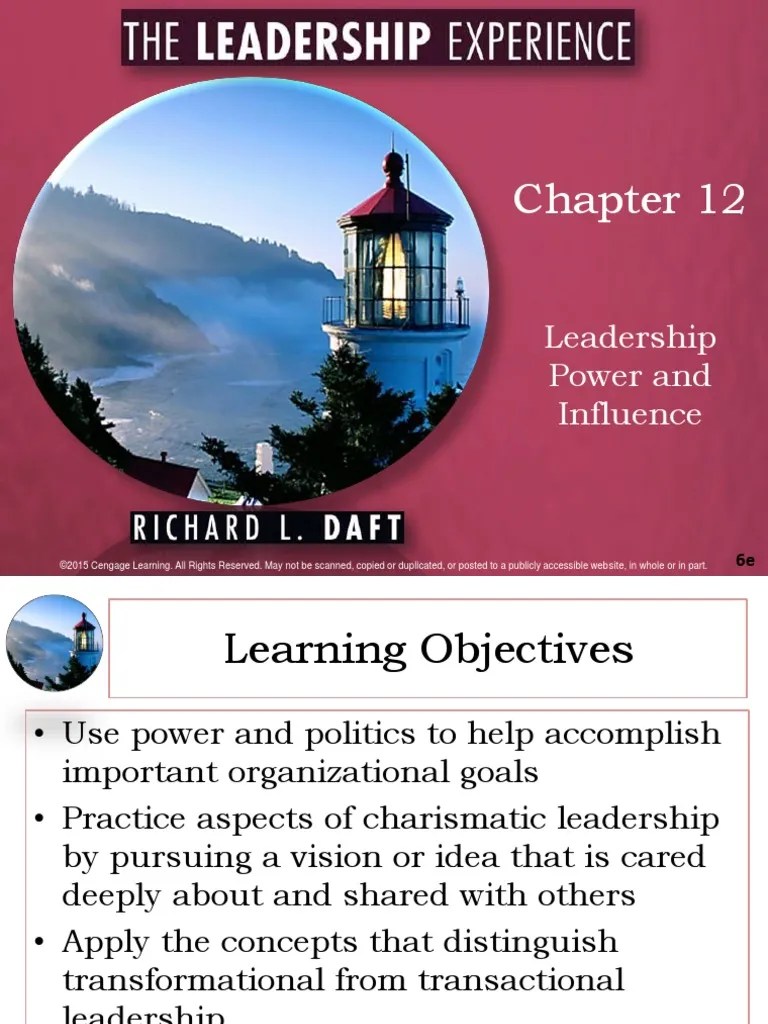Leadership Power And Influence | PDF | Transformational Leadership ...