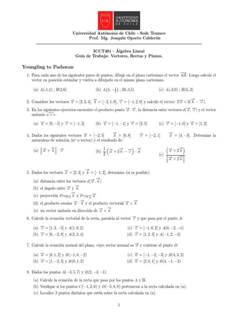 Vectores Guia | Descargar Gratis PDF | Geometria Plana) | Vector Euclidiano