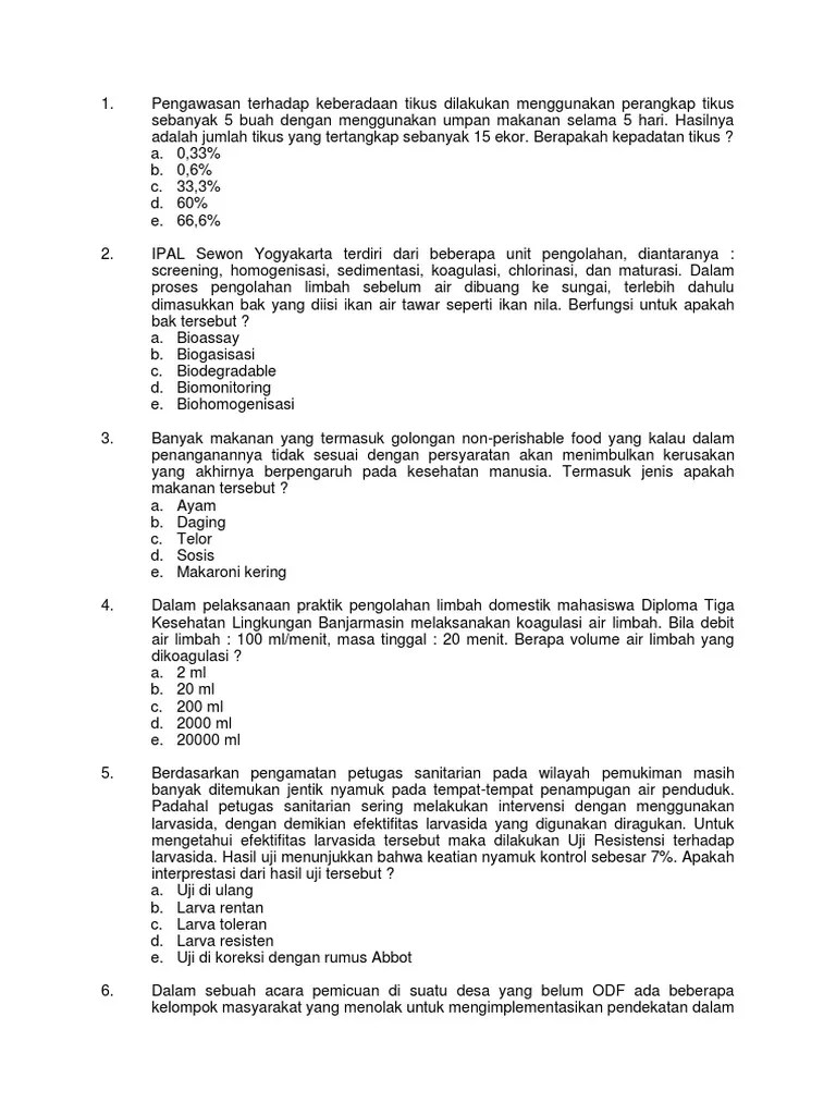 Sanitasi berbasis masyarakat sanimas regulercitarum harum tempat pengolahan sampah 3r tps 3r regulercitarum harum dan sanitasi perdesaan padat karya sandes telah ditutup. Contoh Soal Tes Fasilitator Bsps Jawabanku Id