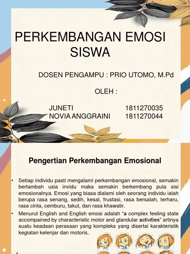 Perkembangan Emosi Siswa | PDF