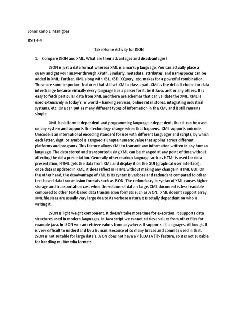 Jonas Quiz | PDF | Xml | Json