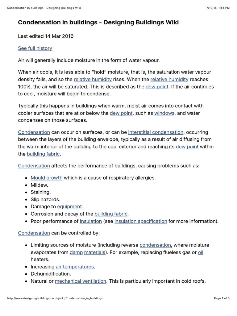 Condensation In Buildings - Designing Buildings Wiki | PDF ...