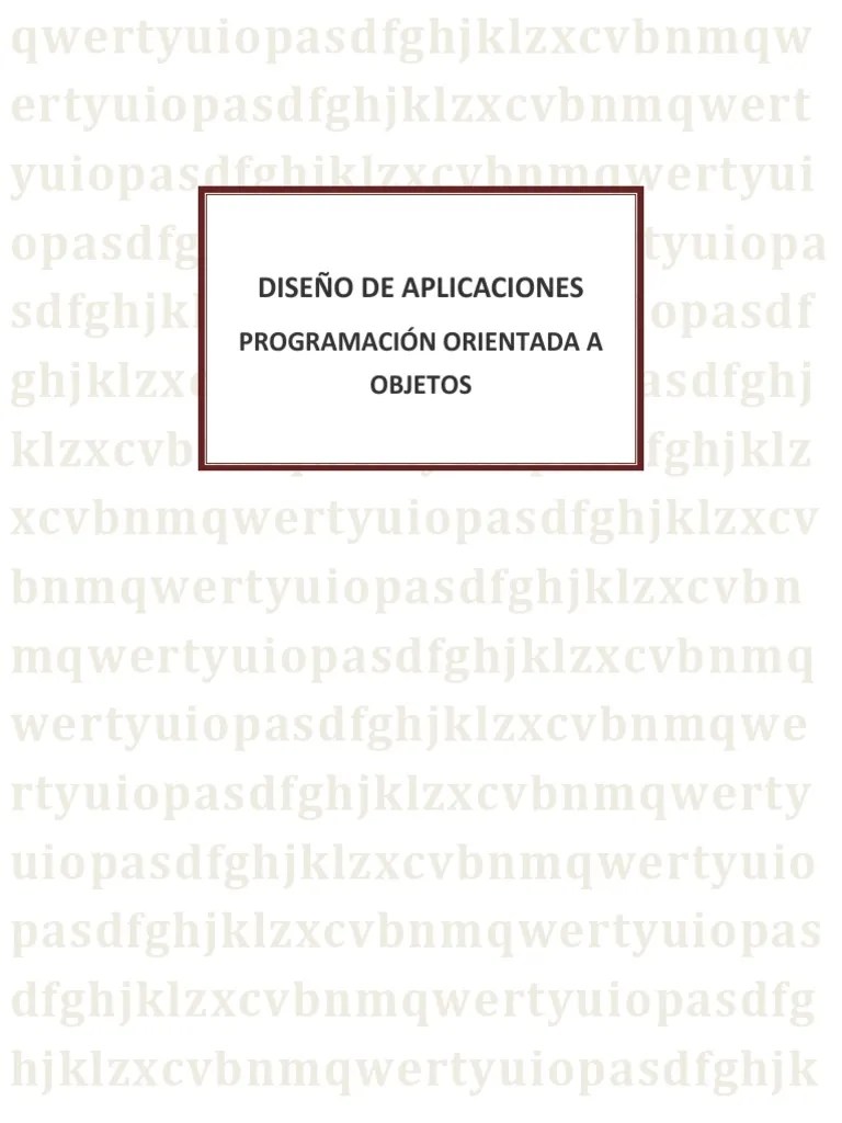 Programación Orientada A Objetos | Descargar Gratis PDF | Objeto ...