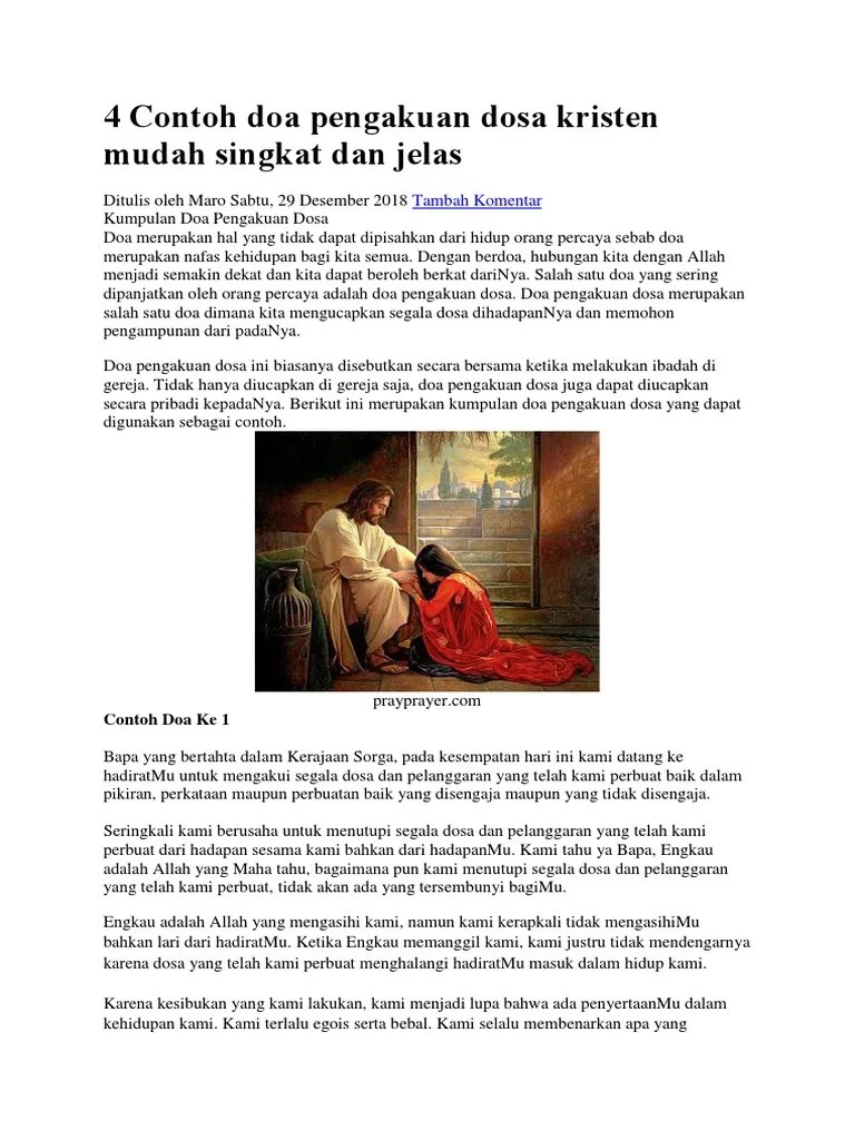 Perpuluhan biasa diberikansebagai rasa syukur atas penghasilan yang sudah kita terima dan kitamengembalikannya kepada allah. Doa Pengakuan Dosa Agama Kristen