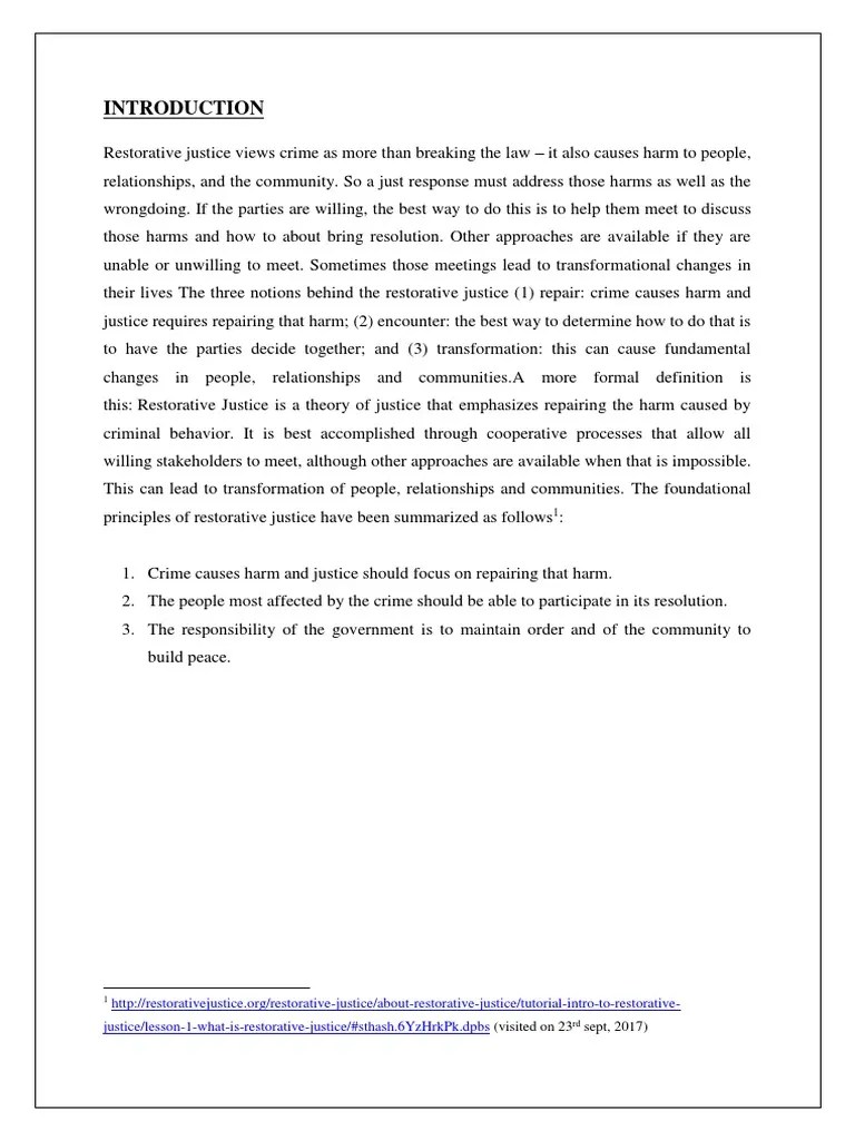 Restorative Justice | Download Free PDF | Restorative Justice | Victimology