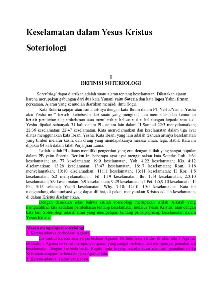 Keselamatan Dalam Yesus Kristus | PDF
