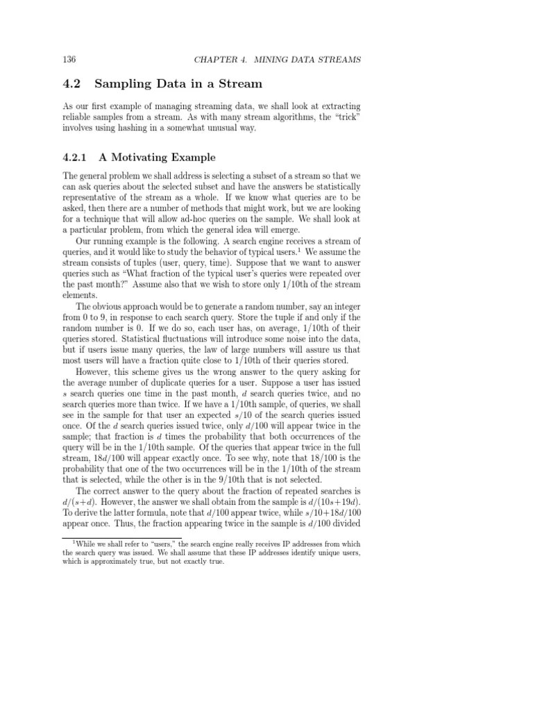Sampling Data In A Stream PDF | Download Free PDF | Sampling ...