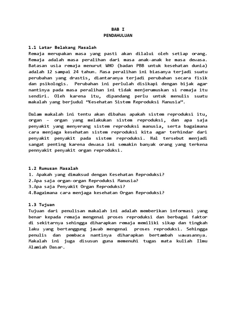 Untuk lebih jelasnya, mari belajar tentang sistem  . Makalah Reproduksi Manusia Pdf