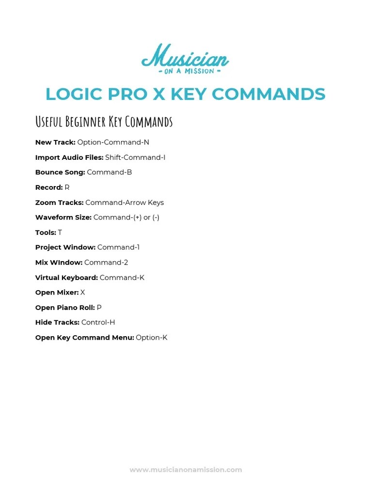 Logic Pro X Plugins Cheat Sheet | PDF | Equalization (Audio) | Signal ...