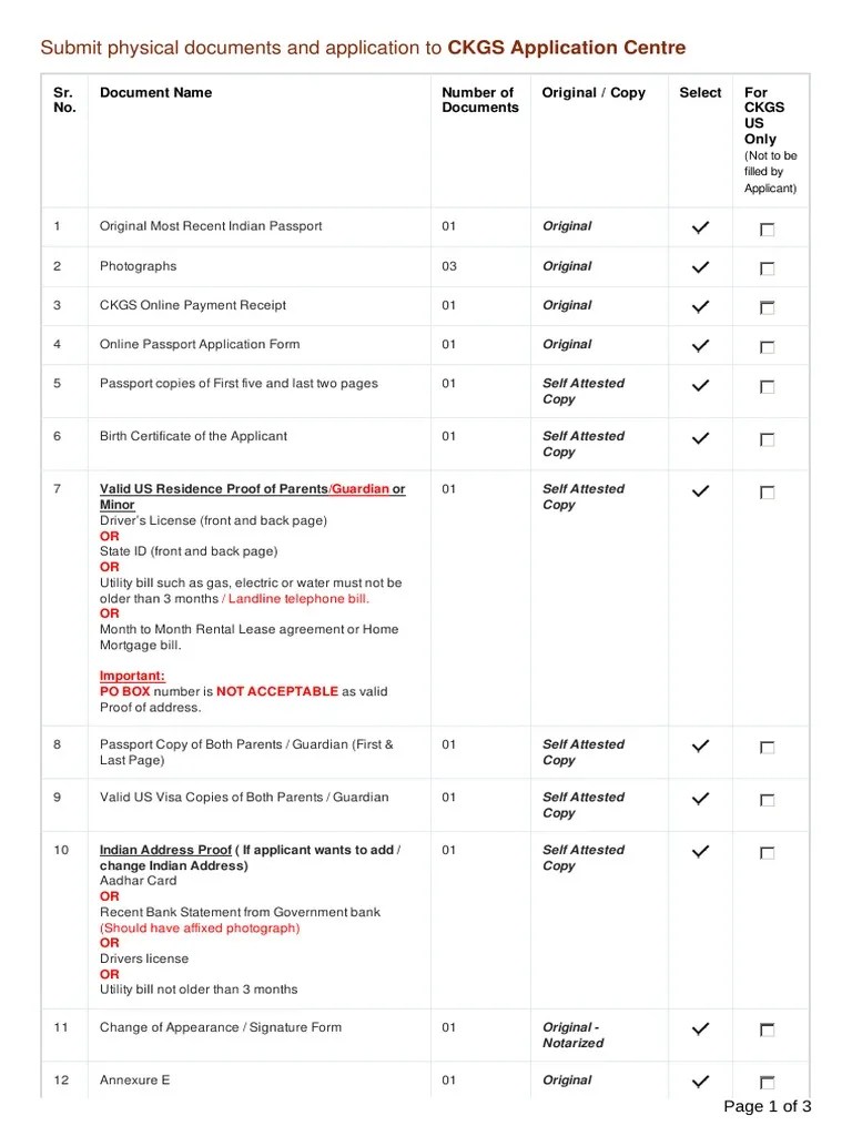 For assured dispatch of your documents ckgs offers you the . Checklist Pdf Travel Visa Passport