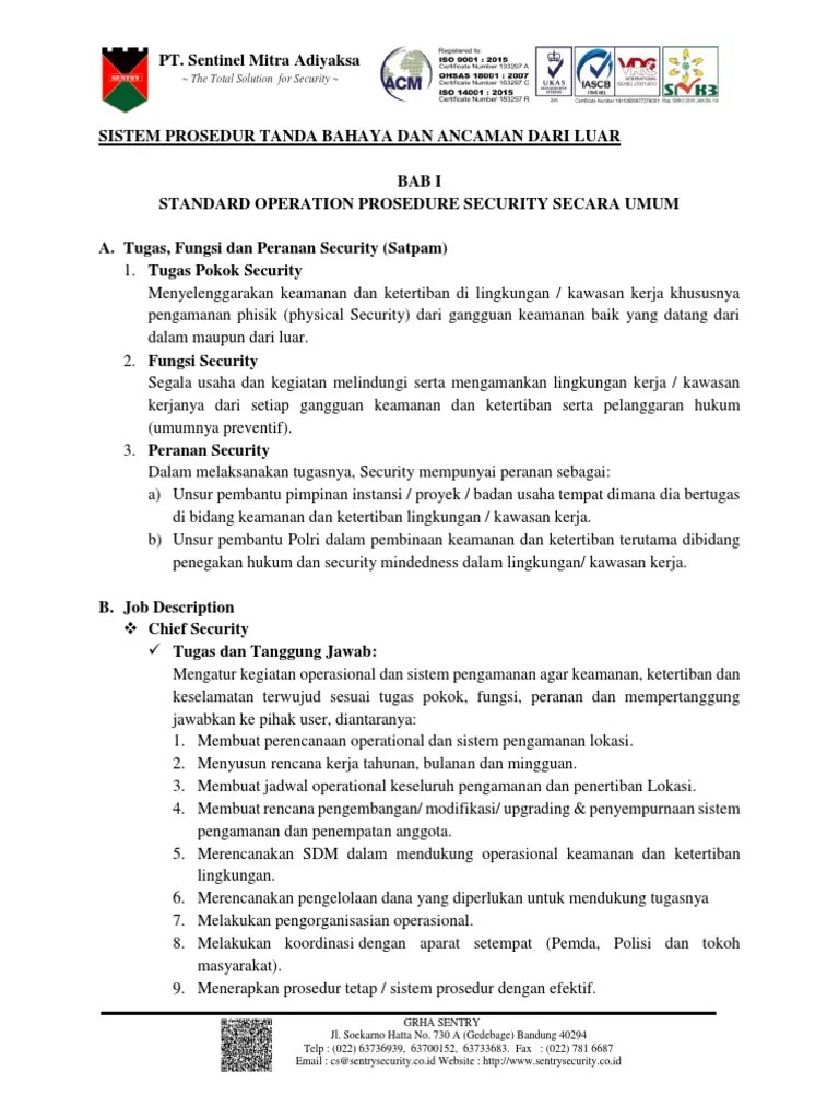 Sistem Prosedur Tanda Bahaya Dan Ancaman Dari Luar | PDF