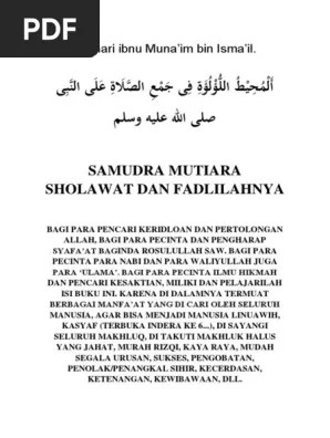 Shalawat Nabi Pdf Pdf Keyakinan Dan Doktrin Islam Monoteisme Sangat membantu bagi yang ingin mengkaji dan.