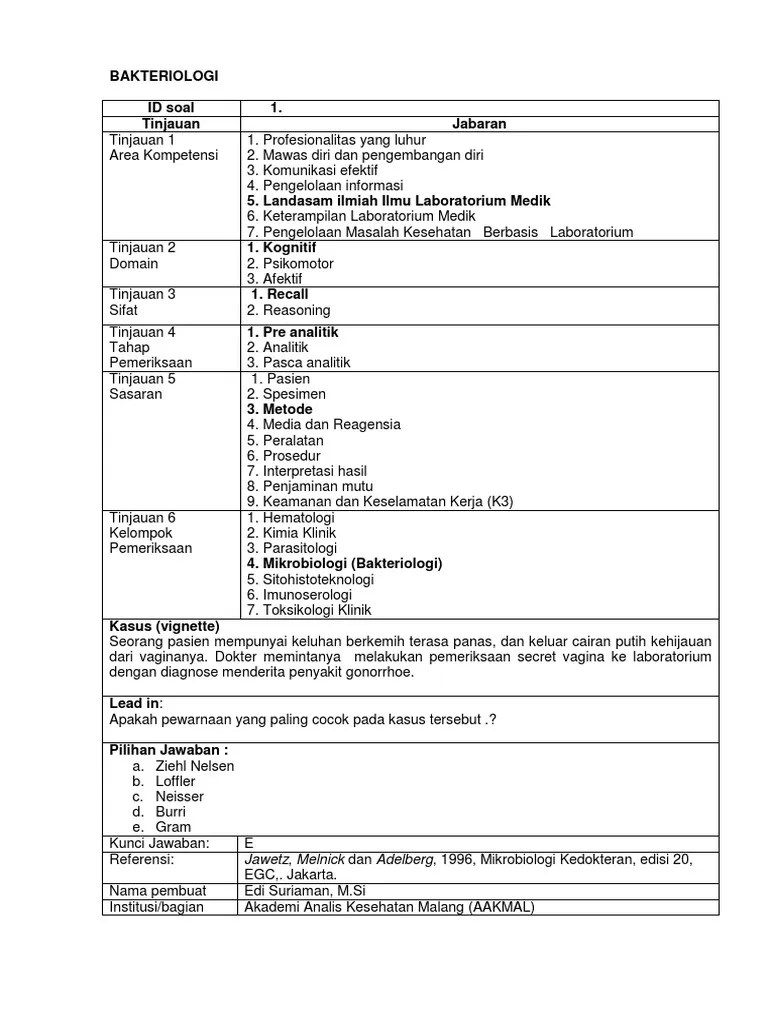 Jam kerja, cuti dan upah.pdf.uji kompetensi analis kesehatan 2017soal ukom d3 analis kesehatansoal un smk . Soal Ukom Analis Kesehatan - Mencari Soal