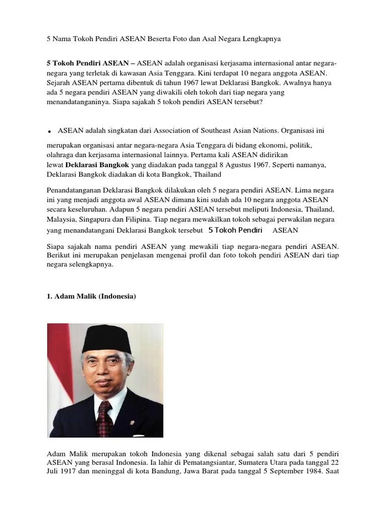 Tercepat Adam Malik Menandatangani