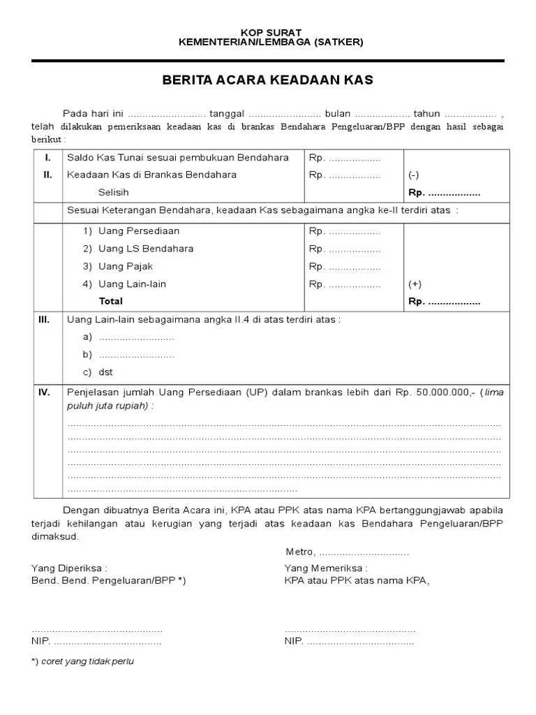 15 Contoh Surat Berita Acara Untuk Berbagai Keperluan Contoh Surat 