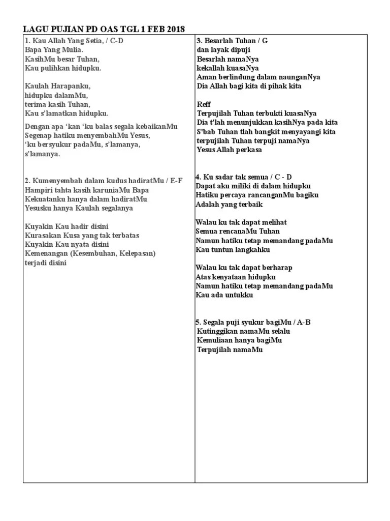Lagu Pujian PD Oas | PDF