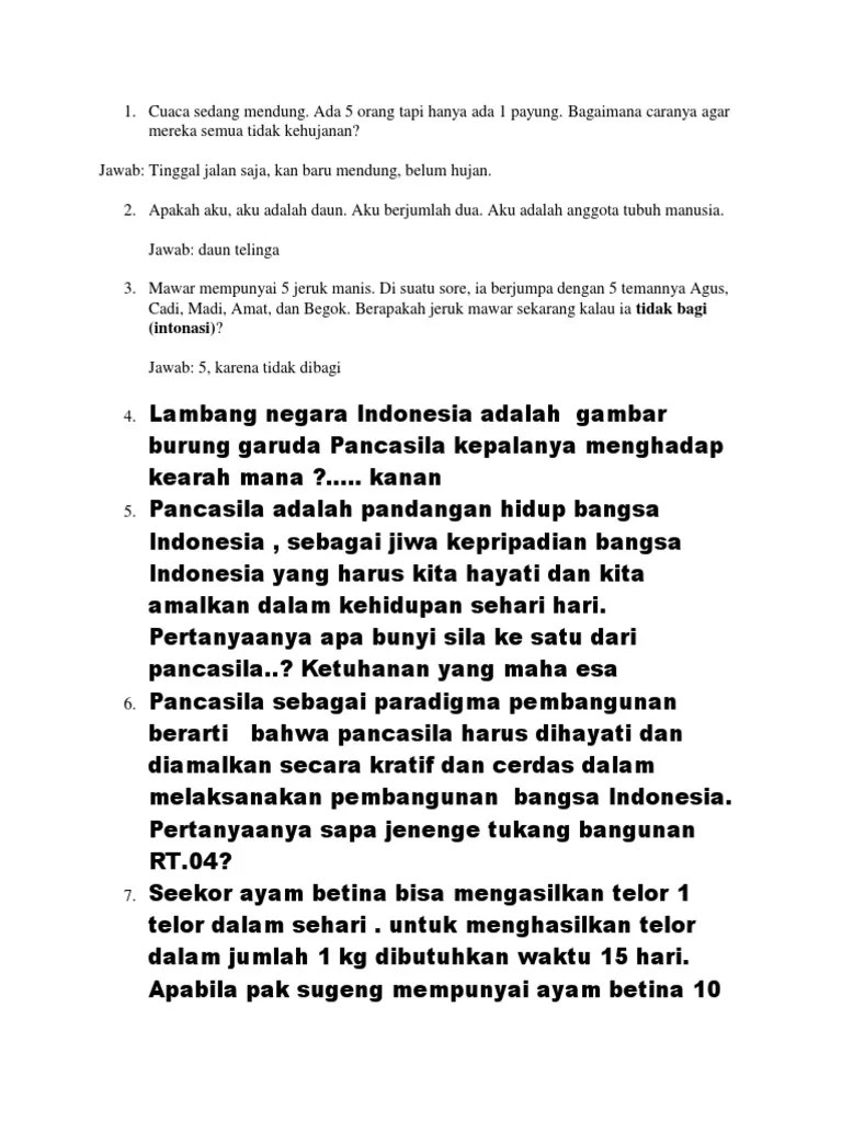 Soal Cerdas Cermat Umum | PDF